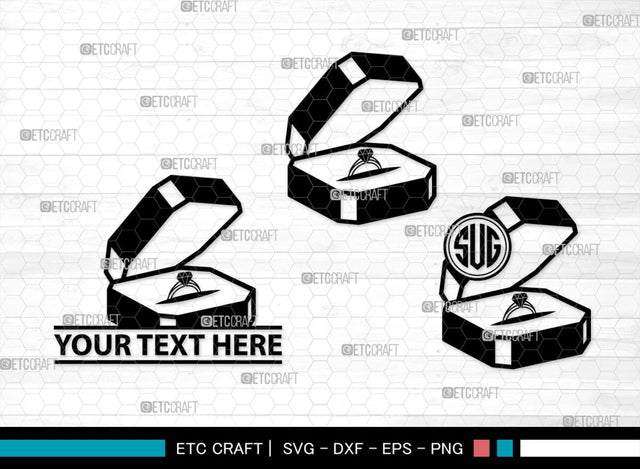 Wedding Ring Monogram, Wedding Ring Silhouette, Diamond Ring SVG, Ring Svg, Engagement Ring Svg, SB00220 SVG ETC Craft 