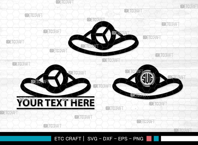 Wedding Ring Monogram, Wedding Ring Silhouette, Diamond Ring SVG, Ring Svg, Engagement Ring Svg, SB00220 SVG ETC Craft 