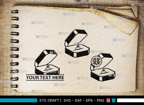 Wedding Ring Monogram, Wedding Ring Silhouette, Diamond Ring SVG, Ring Svg, Engagement Ring Svg, SB00220 SVG ETC Craft 