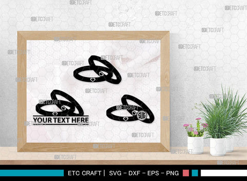 Wedding Ring Monogram, Wedding Ring Silhouette, Diamond Ring SVG, Ring Svg, Engagement Ring Svg, SB00220 SVG ETC Craft 