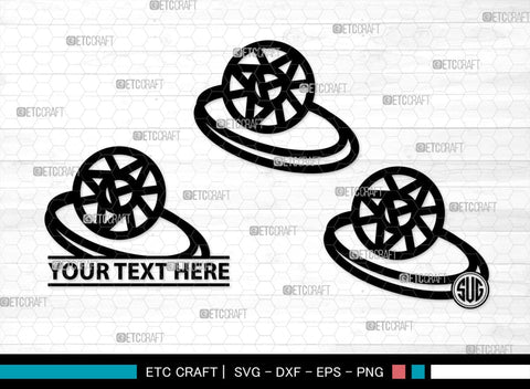 Wedding Ring Monogram, Wedding Ring Silhouette, Diamond Ring SVG, Ring Svg, Engagement Ring Svg, SB00220 SVG ETC Craft 