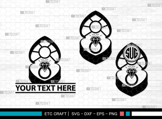 Wedding Ring Monogram, Wedding Ring Silhouette, Diamond Ring SVG, Ring Svg, Engagement Ring Svg, SB00220 SVG ETC Craft 