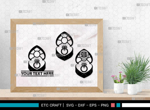 Wedding Ring Monogram, Wedding Ring Silhouette, Diamond Ring SVG, Ring Svg, Engagement Ring Svg, SB00220 SVG ETC Craft 