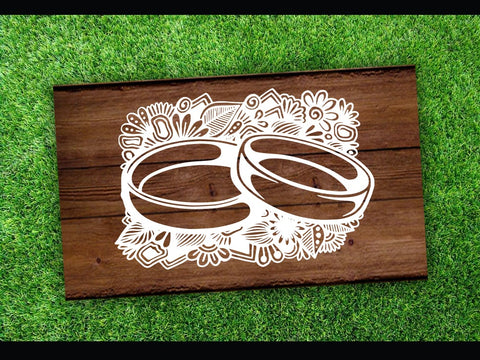 Wedding Ring Sign Board SVG Johan Ru designs 