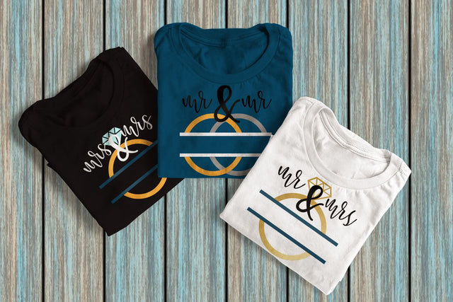 Wedding Ring Split Trio SVG SVG Designed by Geeks 