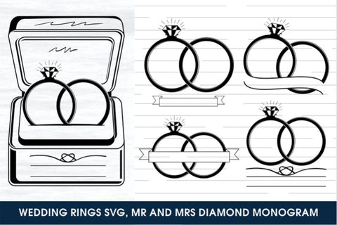 Wedding Ring SVG Bundle, Wedding Rings SVG, Wedding Ring Split Monogram SVG, Wedding Sign SVG, Wedding SVG Bundle, SVG D2PUTRI, SVG BUNDLE, SUBLIMATION BUNDLE, T SHIRT DESIGNS BUNDLE 
