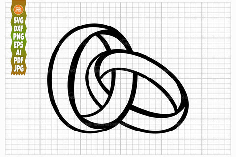 Wedding Rings Svg, Marriage Svg, Rings Silhouette SVG TonisArtStudio 