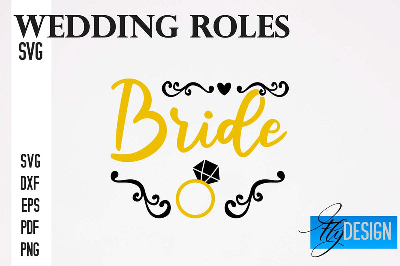 Wedding Roles SVG | Wedding SVG Design | Funny Design SVG SVG Fly Design 