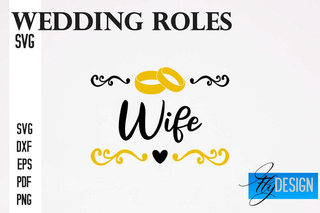 Wedding Roles SVG | Wedding SVG Design | Funny Design SVG SVG Fly Design 