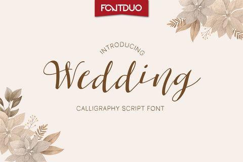 Wedding Script Font Font FontDuo 