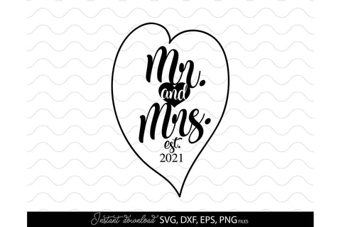 Wedding Shirts | Mr and Mrs Mug SVG | Just Married PNG SVG March Design Studio 