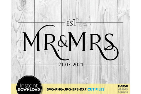 Wedding Shirts | Mr and Mrs Shirt SVG | Just Married PNG SVG March Design Studio 