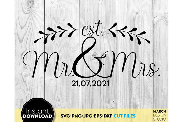 Wedding Shirts | Mr and Mrs Shirt SVG | Just Married PNG SVG March Design Studio 