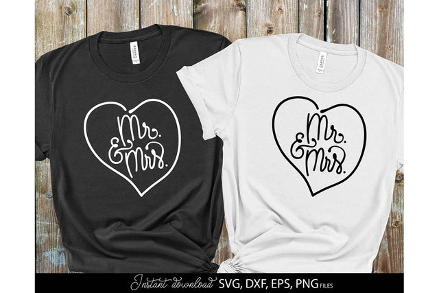 Wedding Shirts | Mr and Mrs Shirt SVG | Just Married PNG SVG March Design Studio 