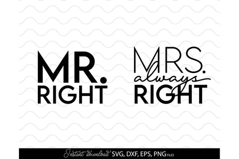 Wedding Shirts | Mr and Mrs Shirt SVG | Just Married PNG SVG March Design Studio 