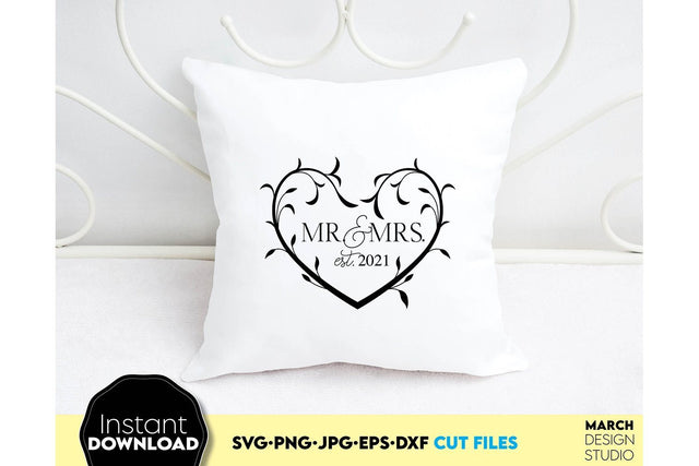 Wedding Shirts | Mr and Mrs Shirt SVG | Just Married PNG SVG March Design Studio 