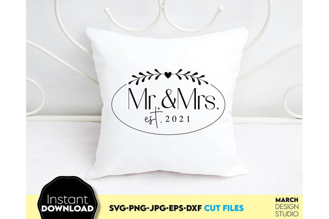 Wedding Shirts | Mr and Mrs Shirt SVG | Just Married PNG SVG March Design Studio 