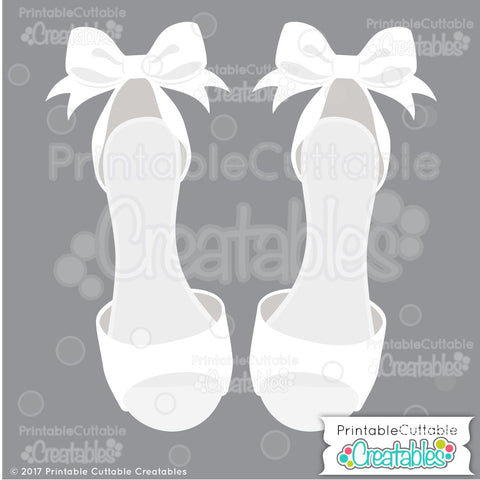 Wedding Shoes SVG Printable Cuttable Creatables 
