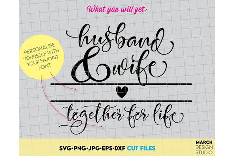 Wedding Sign | Mr and Mrs Shirt SVG | Just Married Sign PNG SVG March Design Studio 
