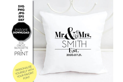 Wedding Sign | Mr and Mrs Shirt SVG | Just Married Sign PNG SVG March Design Studio 