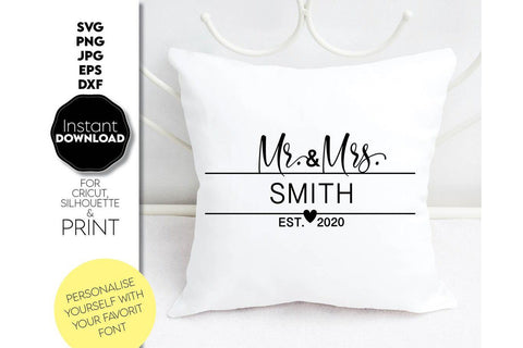 Wedding Sign | Mr and Mrs Shirt SVG | Just Married Sign PNG SVG March Design Studio 