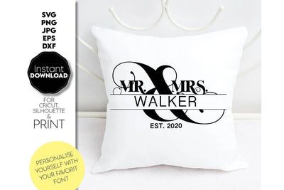 Wedding Sign | Mr and Mrs Shirt SVG | Just Married Sign PNG SVG March Design Studio 