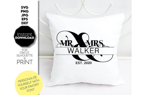 Wedding Sign | Mr and Mrs Shirt SVG | Just Married Sign PNG SVG March Design Studio 