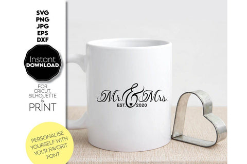 Wedding Sign | Mr and Mrs Shirt SVG | Just Married Sign PNG SVG March Design Studio 