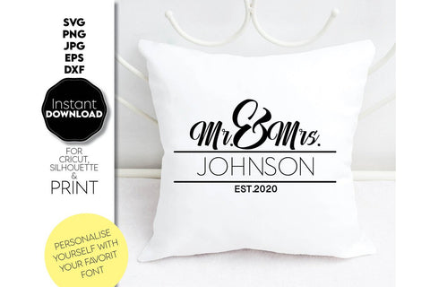 Wedding Sign | Mr and Mrs Shirt SVG | Just Married Sign PNG SVG March Design Studio 