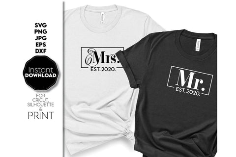 Wedding Sign | Mr and Mrs Shirt SVG | Just Married Sign PNG SVG March Design Studio 