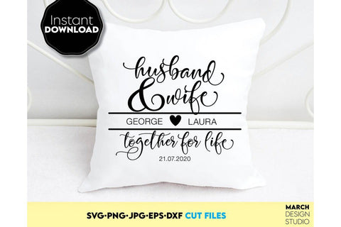 Wedding Sign | Mr and Mrs Shirt SVG | Just Married Sign PNG SVG March Design Studio 