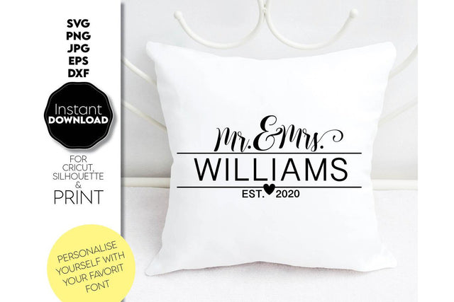 Wedding Sign | Mr and Mrs Shirt SVG | Just Married Sign PNG SVG March Design Studio 