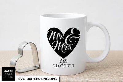 Wedding Sign | Mr and Mrs Shirt SVG | Just Married Sign PNG SVG March Design Studio 