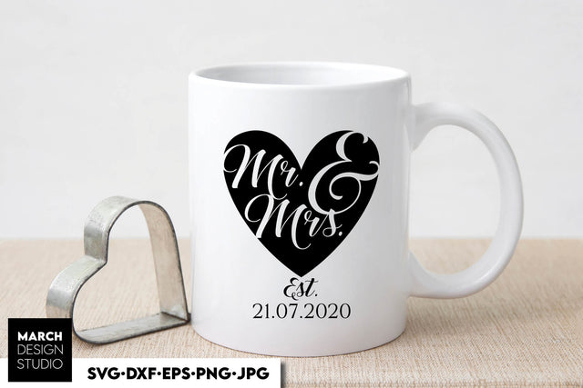 Wedding Sign | Mr and Mrs Shirt SVG | Just Married Sign PNG SVG March Design Studio 