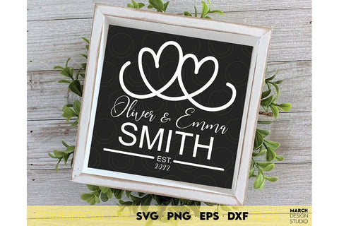 Wedding Sign | Mr and Mrs SVG | Married SVG | Last Name Sign SVG March Design Studio 