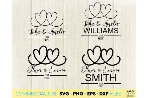 Wedding Sign | Mr and Mrs SVG | Married SVG | Last Name Sign SVG March Design Studio 