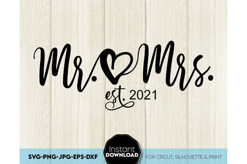 Wedding Sign SVG Bundle | Mr and Mrs SVG Bundle | Just Married SVG March Design Studio 