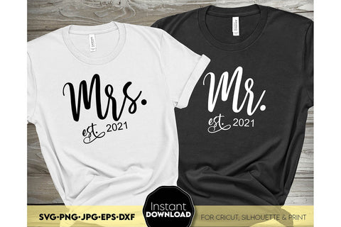 Wedding Sign SVG Bundle | Mr and Mrs SVG Bundle | Just Married SVG March Design Studio 