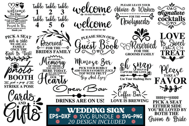Wedding Sign SVG Bundle SVG Angelina750 