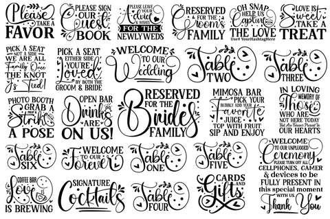 Wedding Sign SVG Bundle SVG Regulrcrative 