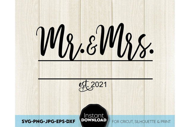 Wedding Sign SVG | Mr and Mrs Sign SVG | Just Married SVG | Wedding Sign SVG SVG March Design Studio 