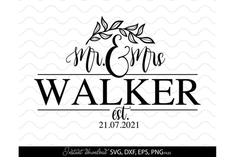 Wedding Sign SVG | Mr and Mrs SVG | Just Married SVG | Wedding SVG SVG March Design Studio 