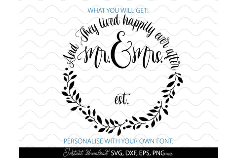 Wedding Sign SVG | Mr and Mrs SVG | Just Married SVG | Wedding SVG SVG March Design Studio 