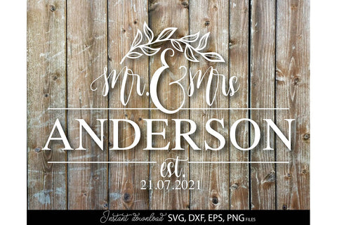 Wedding Sign SVG | Mr and Mrs SVG | Just Married SVG | Wedding SVG SVG March Design Studio 