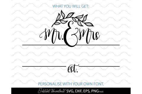 Wedding Sign SVG | Mr and Mrs SVG | Just Married SVG | Wedding SVG SVG March Design Studio 