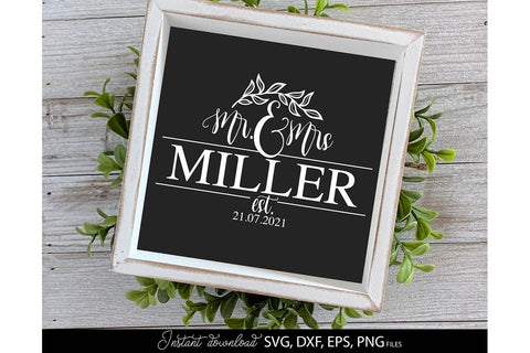 Wedding Sign SVG | Mr and Mrs SVG | Just Married SVG | Wedding SVG SVG March Design Studio 