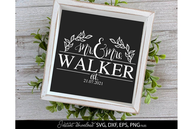 Wedding Sign SVG | Mr and Mrs SVG | Just Married SVG | Wedding SVG SVG March Design Studio 