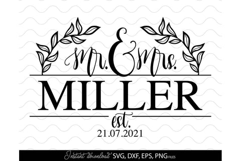 Wedding Sign SVG | Mr and Mrs SVG | Just Married SVG | Wedding SVG SVG March Design Studio 