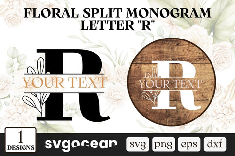 Wedding Split Monogram Letter R SVG SVG SvgOcean 