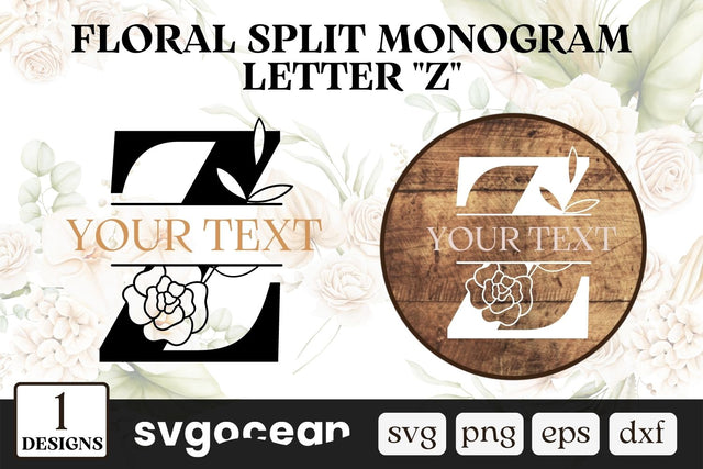 Wedding Split Monogram Letter Z SVG SVG SvgOcean 